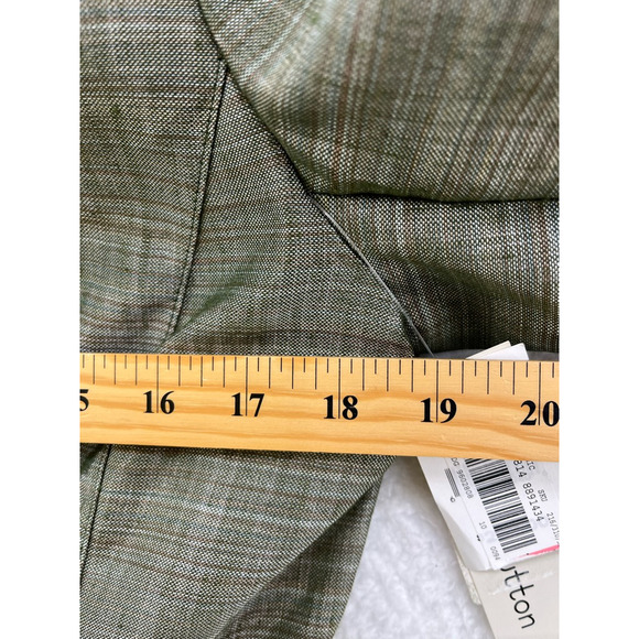 Carrie Hutton Womens Blazer Jacket Green Stripe Buttons Double Breasted 10 New - Picture 5 of 9